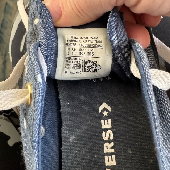 CONVERSE All-Stars Lo-Top Madison Polka Dot Sneakers Size 2 - Picture 6 of 7